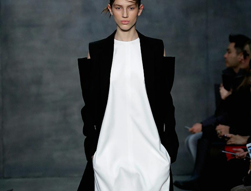 fashion new york ny clothing apparel person human suit overcoat coat blazer jacket