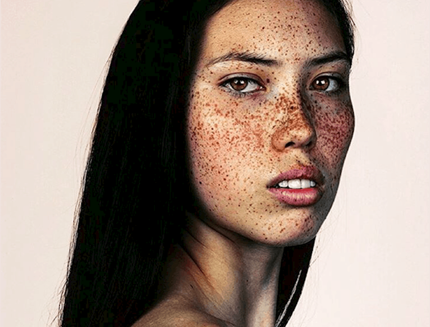 face person human freckle