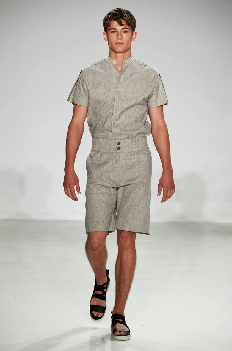 person human clothing apparel linen home decor shorts