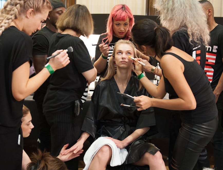 beauty make-up hair london england person human blonde female teen kid girl woman clothing crowd