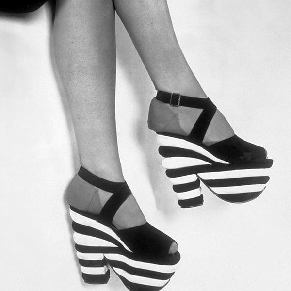 black & white;format landscape;female;leg;foot;fashion clothing;top v 773;m/clo/1930-39/foot/shoes clothing apparel footwear shoe person human high heel