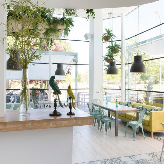 2017 design food interior madrid majadahonda malaquita nils schlebusch restaurant spain chair furniture cafeteria interior design indoors flooring