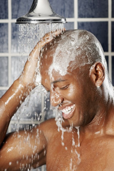 person human washing face