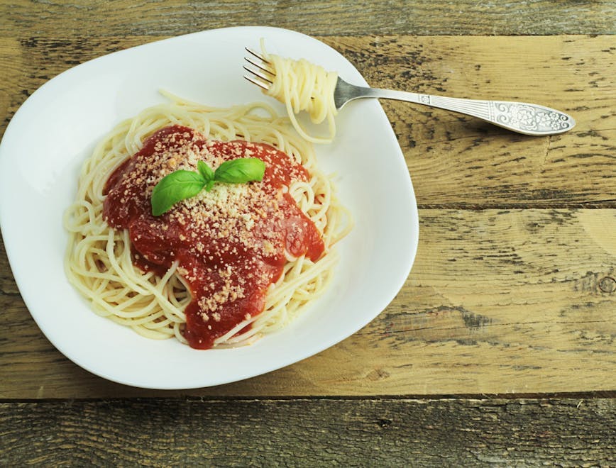 spaghetti food pasta fork cutlery