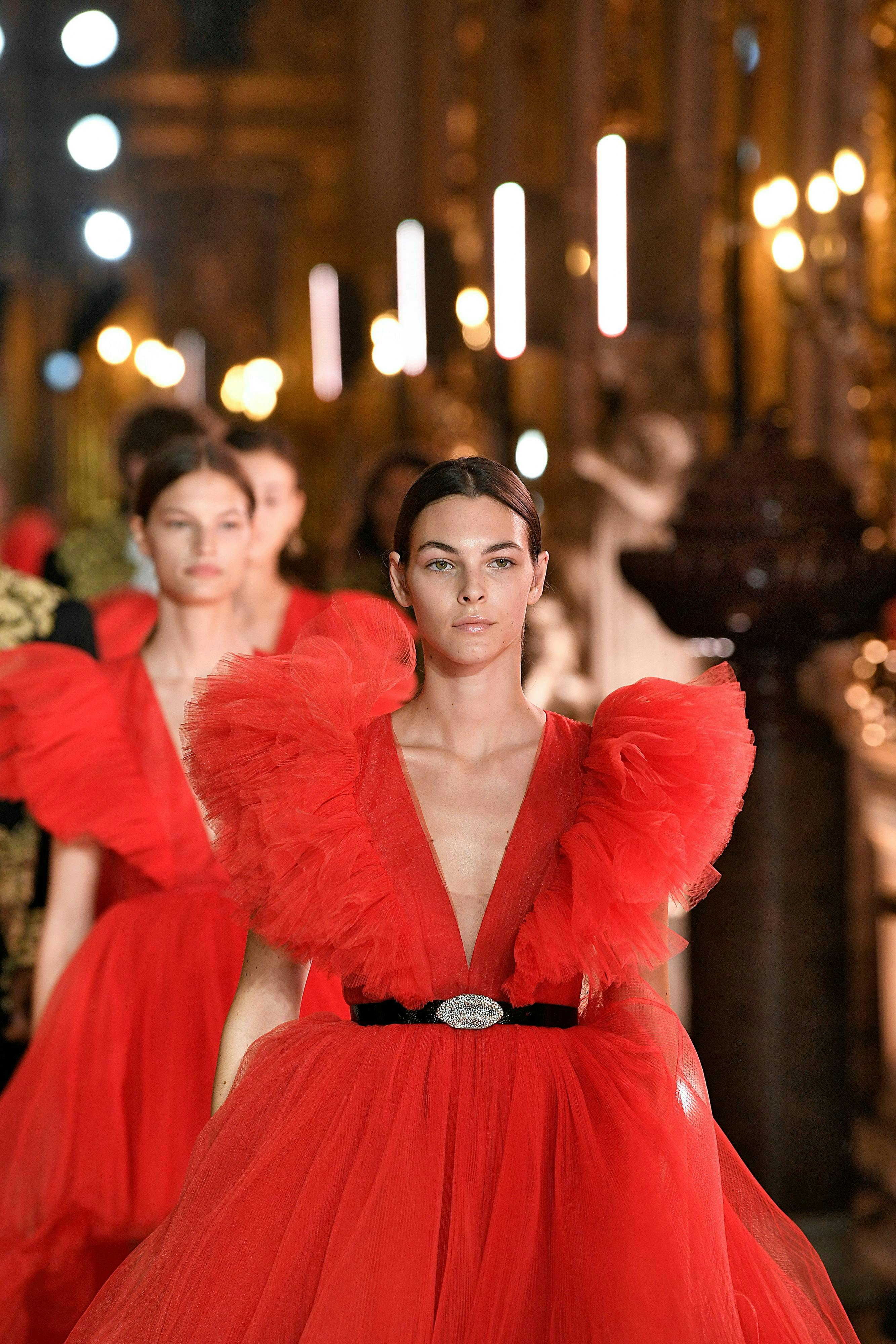 giambattista valli x hm nowfashion ready to wear rome catwalk collection fashion show runway person human clothing apparel fashion evening dress gown robe