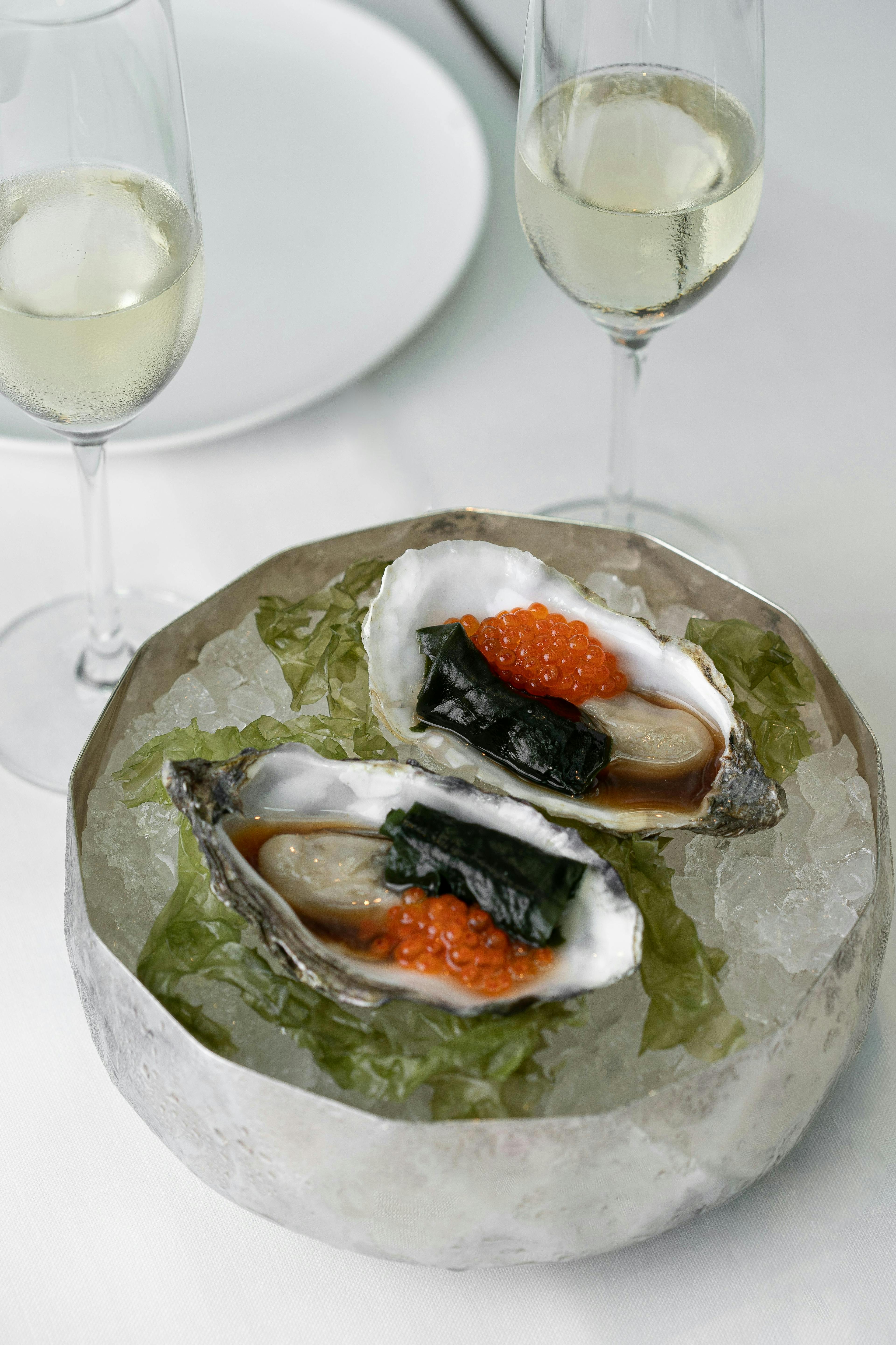 seafood food sea life animal plate clam seashell invertebrate oyster glass
