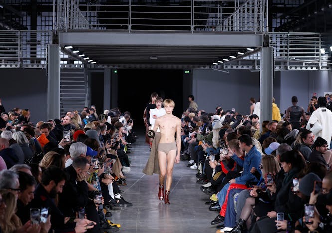 milan fashion person woman adult female man male crowd shoe shorts