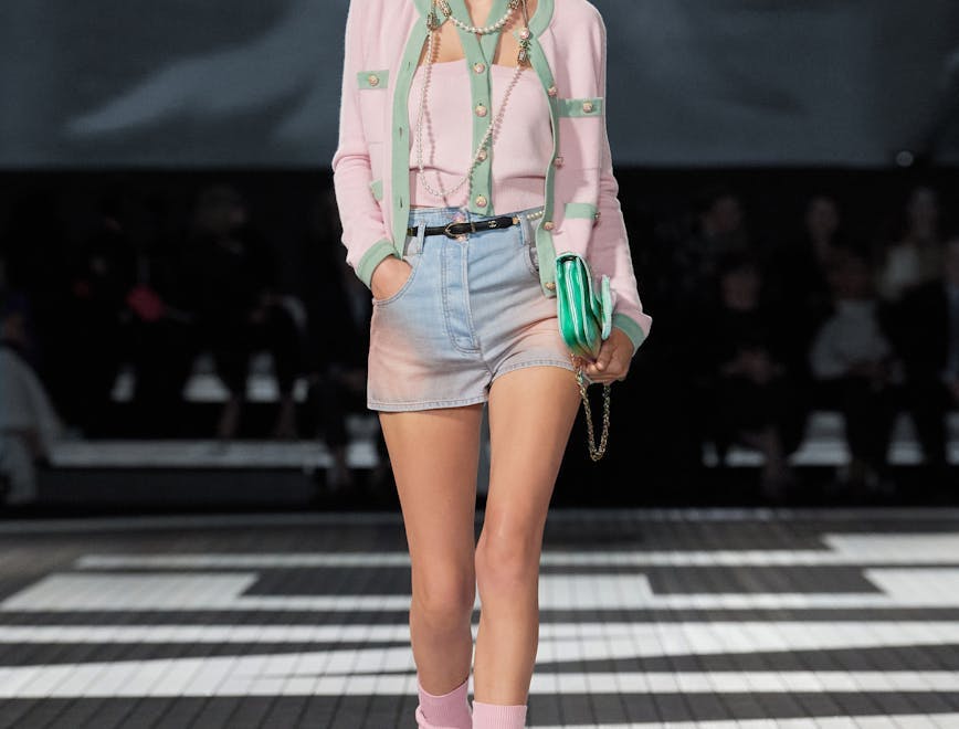 fashion clothing shorts runway person